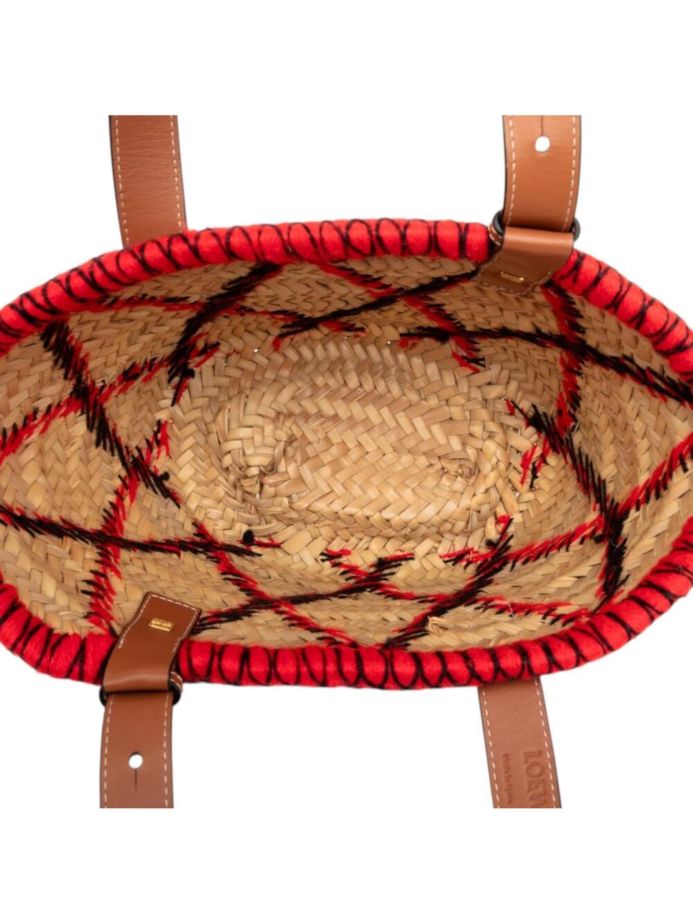 Loewe Small Raffia Animal Embroidered #278663l70b View 4